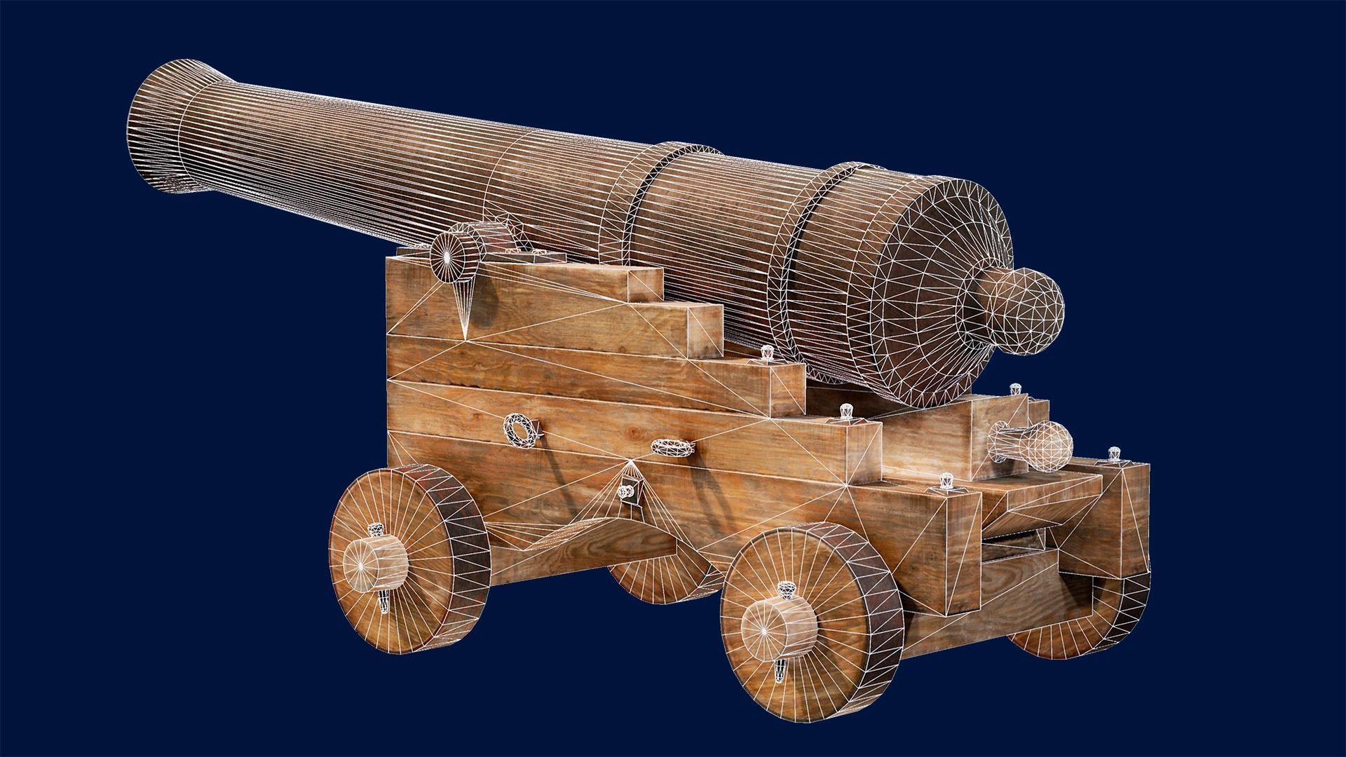 Cannon and Falconet Low-poly 3D model_11