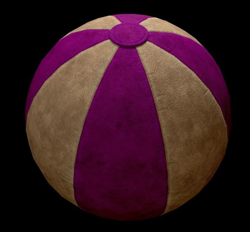 Beach ball low poly Low-poly 3D model_39
