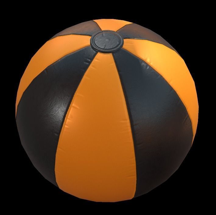 Beach ball low poly Low-poly 3D model_27