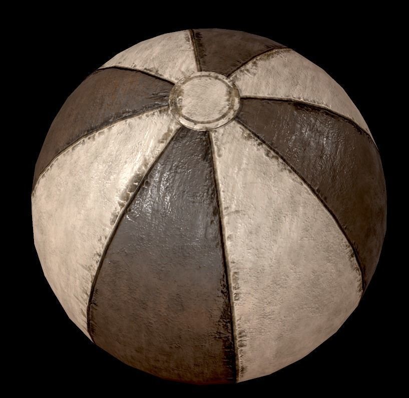 Beach ball low poly Low-poly 3D model_42