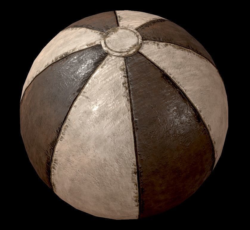 Beach ball low poly Low-poly 3D model_36