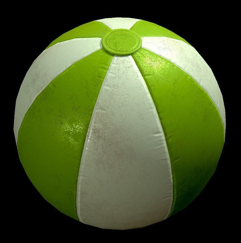 Beach ball low poly Low-poly 3D model_25
