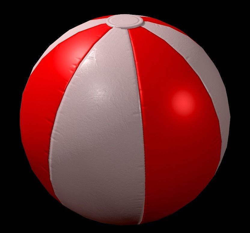Beach ball low poly Low-poly 3D model_40