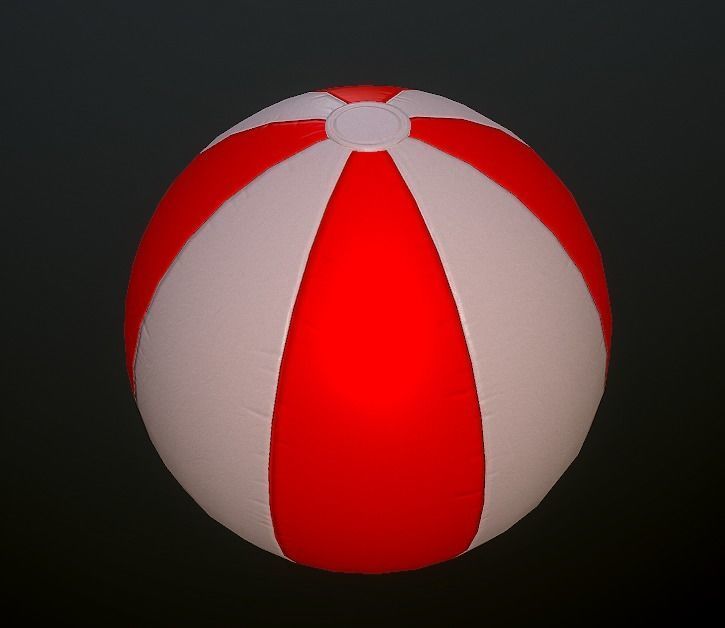 Beach ball low poly Low-poly 3D model_15