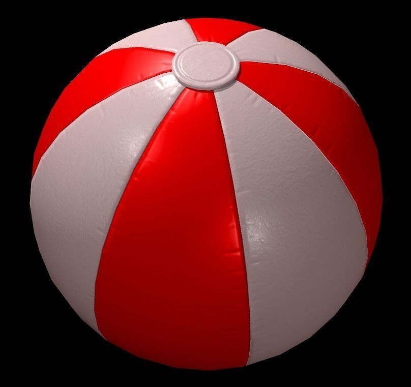 Beach ball low poly Low-poly 3D model_23
