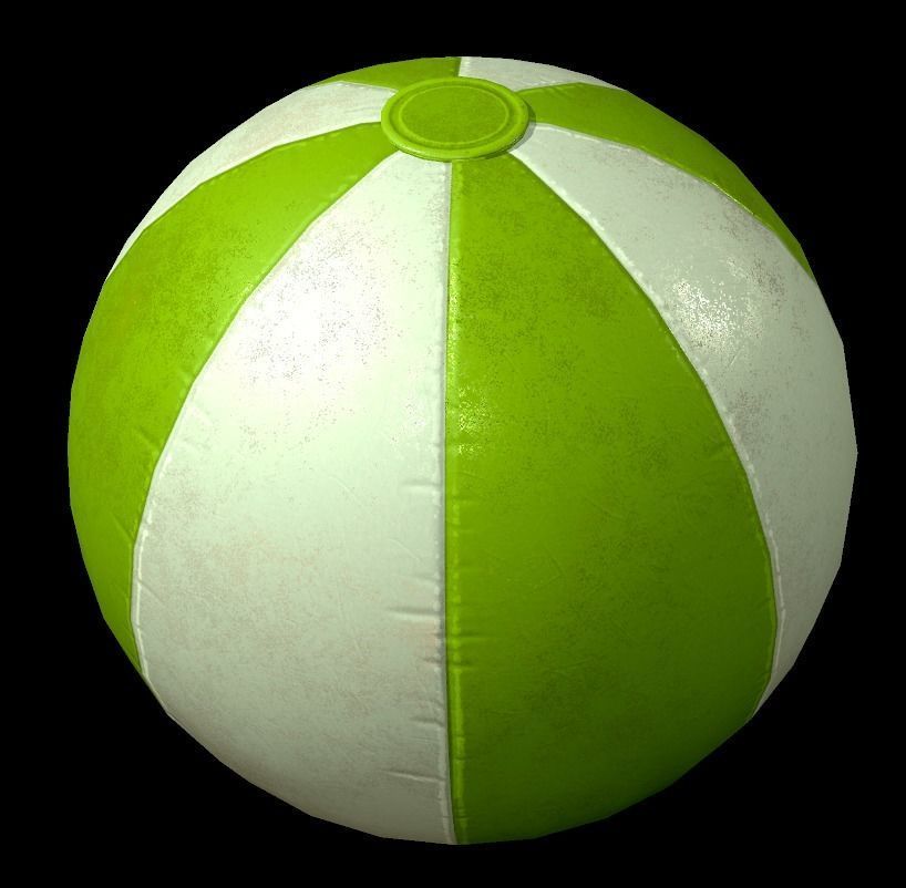 Beach ball low poly Low-poly 3D model_37