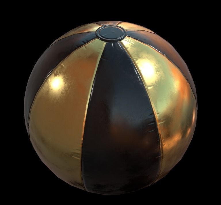 Beach ball low poly Low-poly 3D model_28