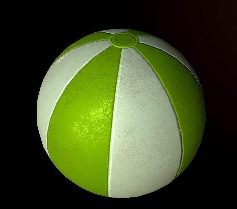 Beach ball low poly Low-poly 3D model_13