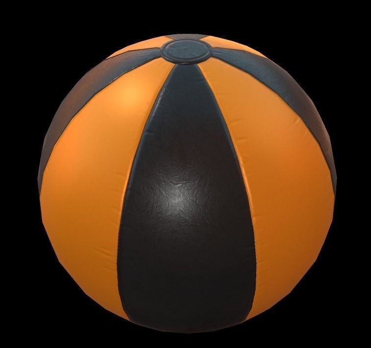 Beach ball low poly Low-poly 3D model_33
