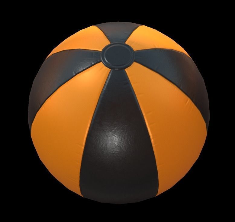 Beach ball low poly Low-poly 3D model_29