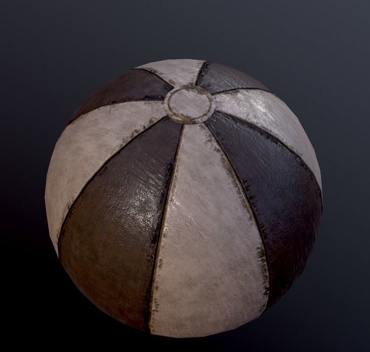 Beach ball low poly Low-poly 3D model_14