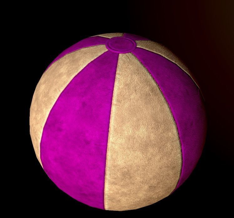 Beach ball low poly Low-poly 3D model_12