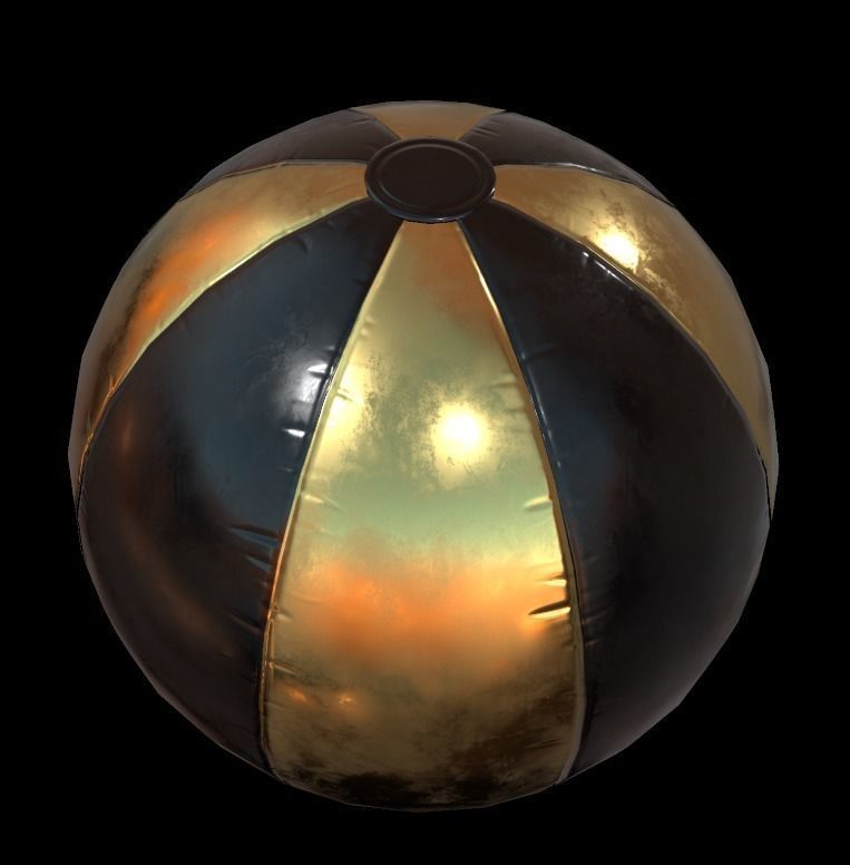 Beach ball low poly Low-poly 3D model_30