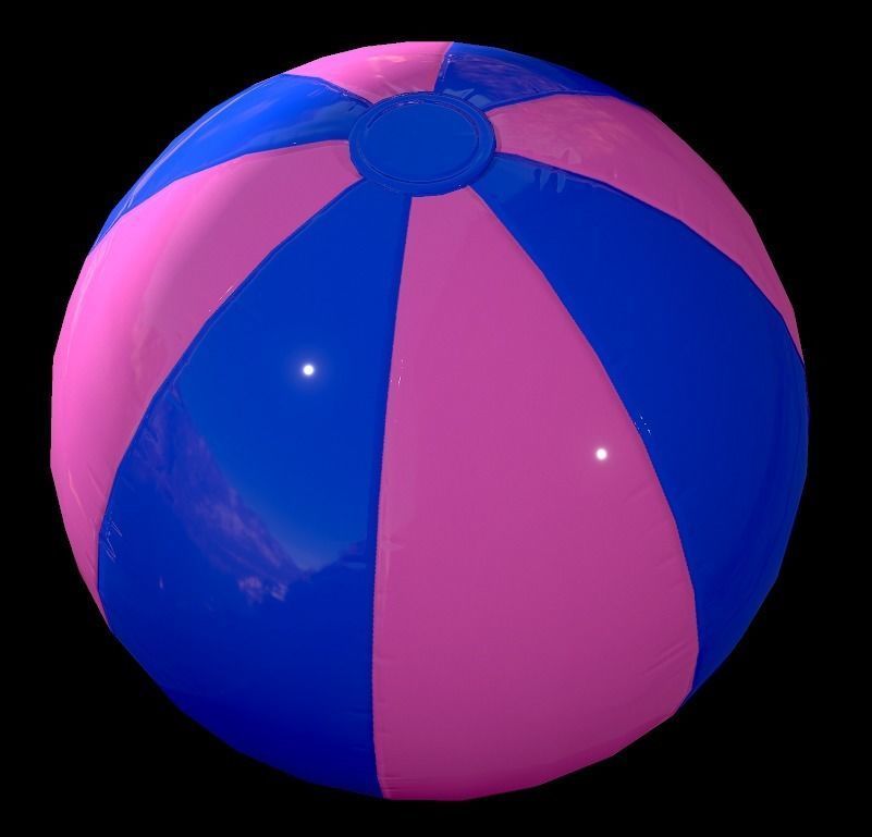 Beach ball low poly Low-poly 3D model_26