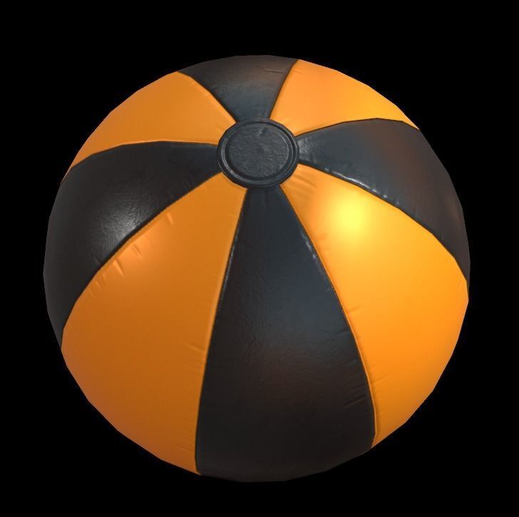 Beach ball low poly Low-poly 3D model_24