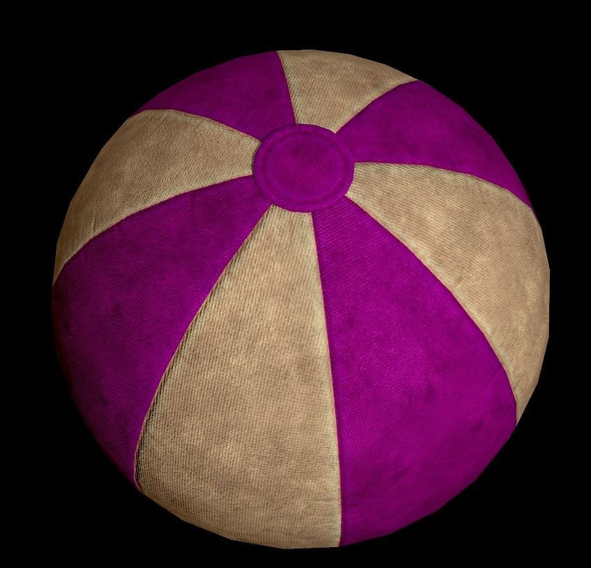 Beach ball low poly Low-poly 3D model_35