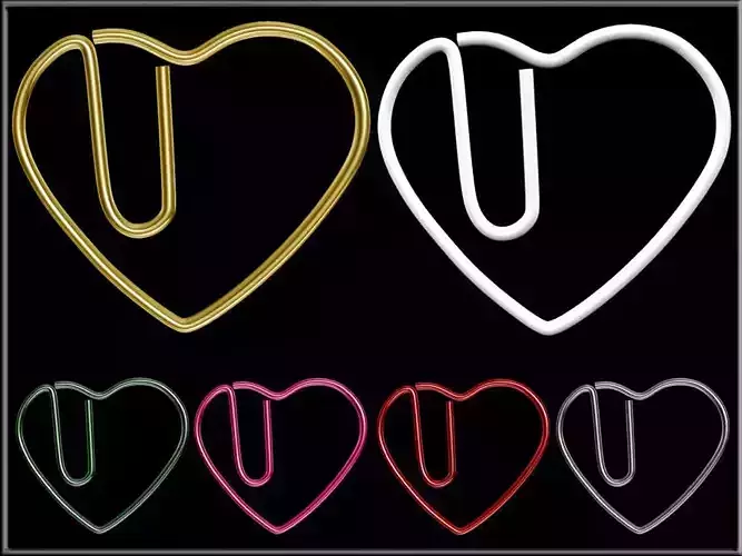 Heart wire paper clip