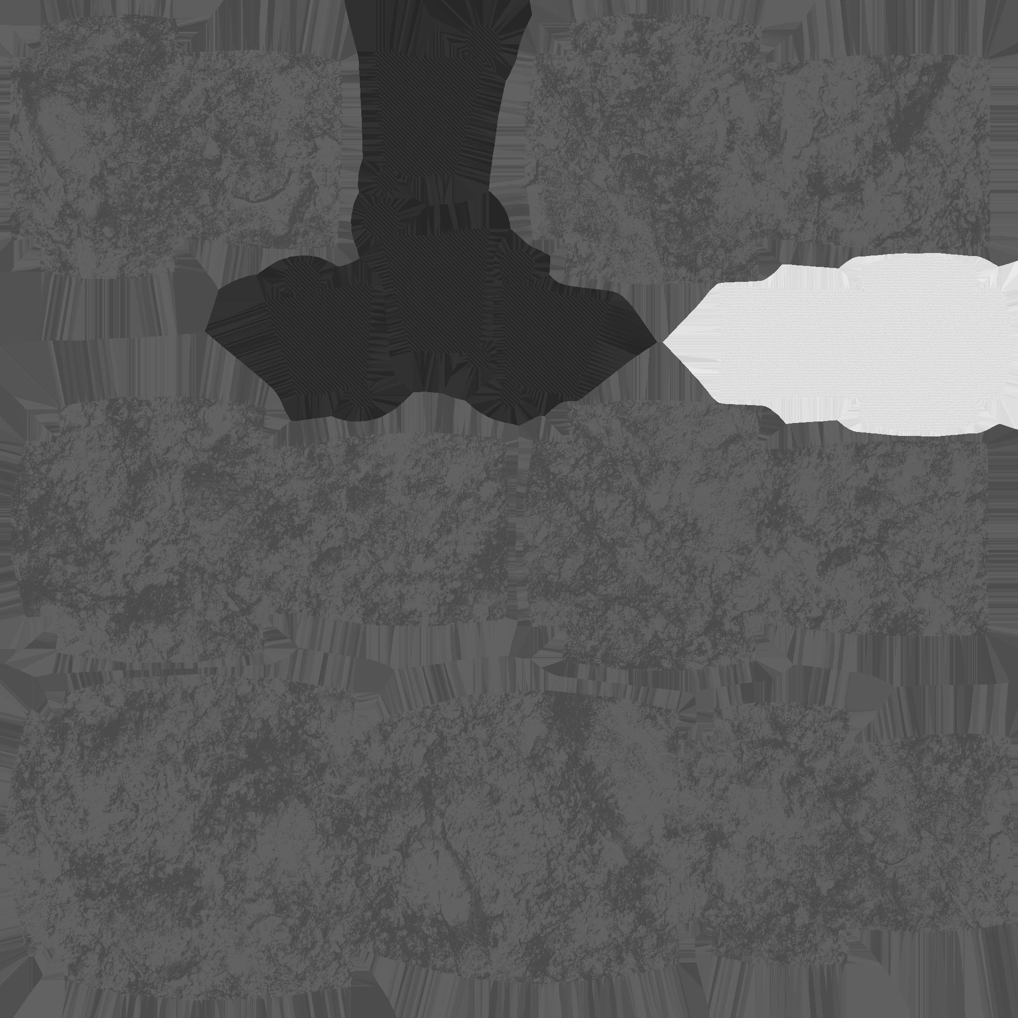 Black Leather Armchair Pillow - Furniture Interior Design Low-poly 3D model_13