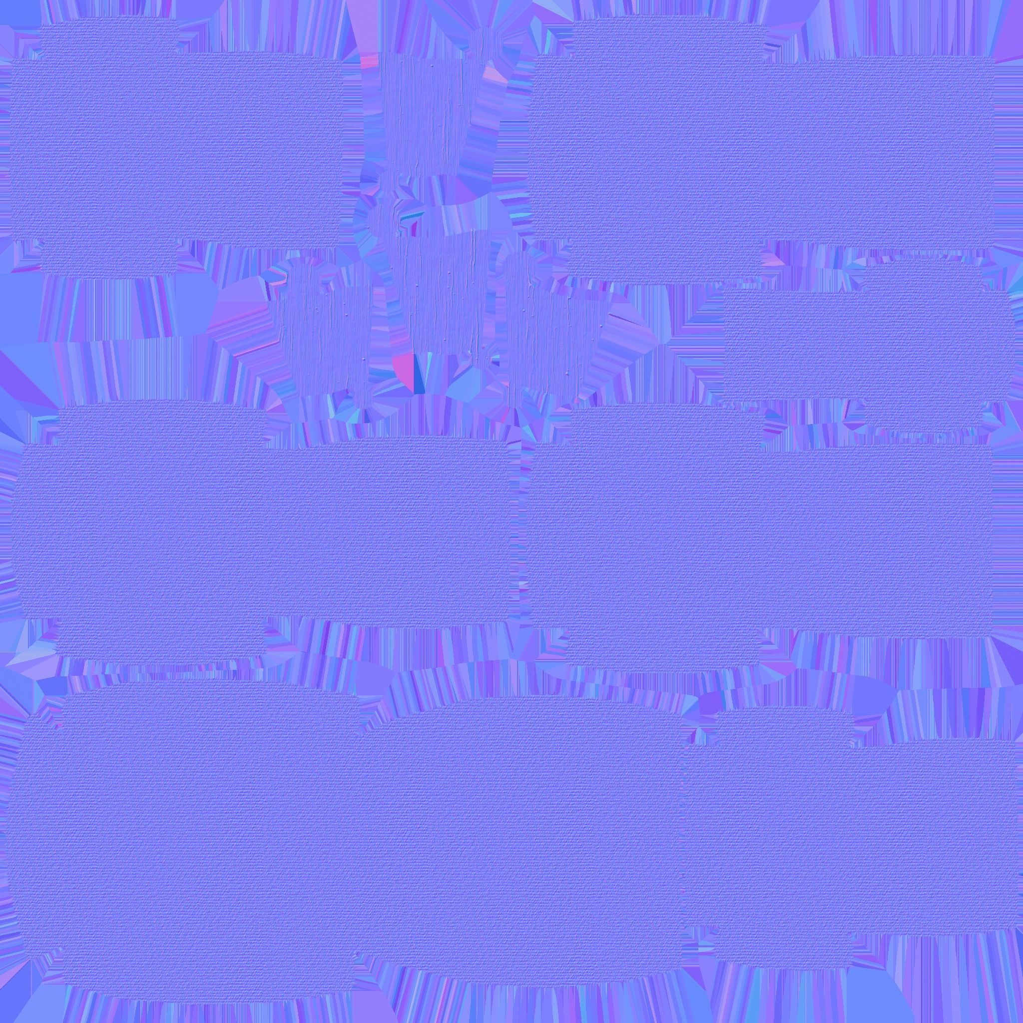 Blue Classic Armchair Pillow - Furniture Interior Design Low-poly 3D model_14