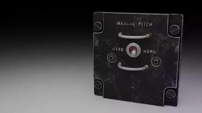 F16 Manual Pitch Panel 3D model