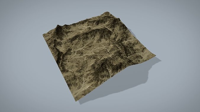Desert Mountain Low-poly 3D model 6