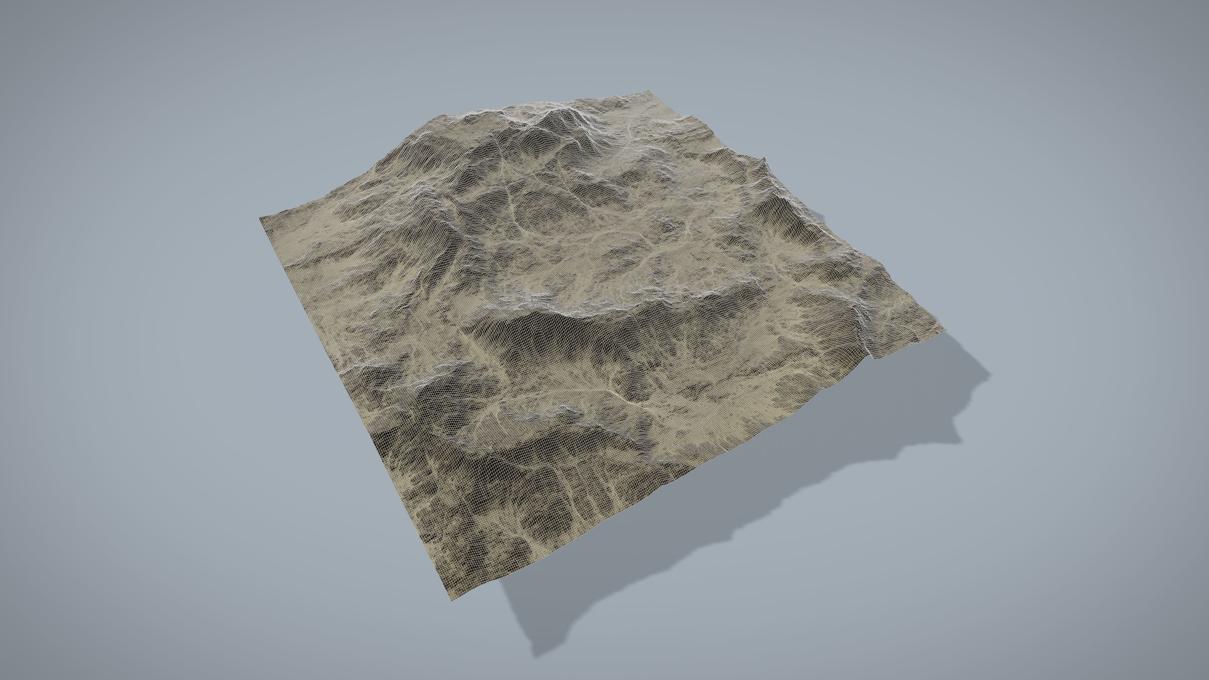 Desert Mountain Low-poly 3D model_14