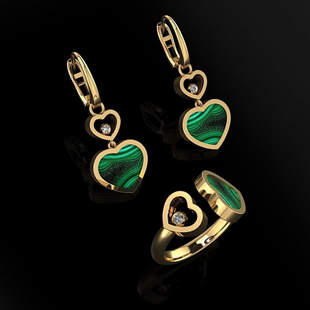 Ring and Earrings 151 3D print model_2