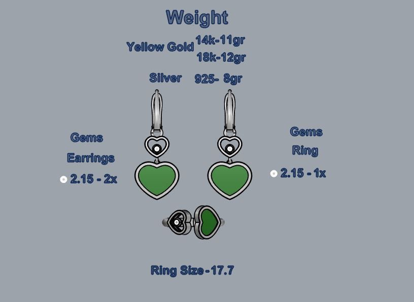 Ring and Earrings 151 3D print model_8