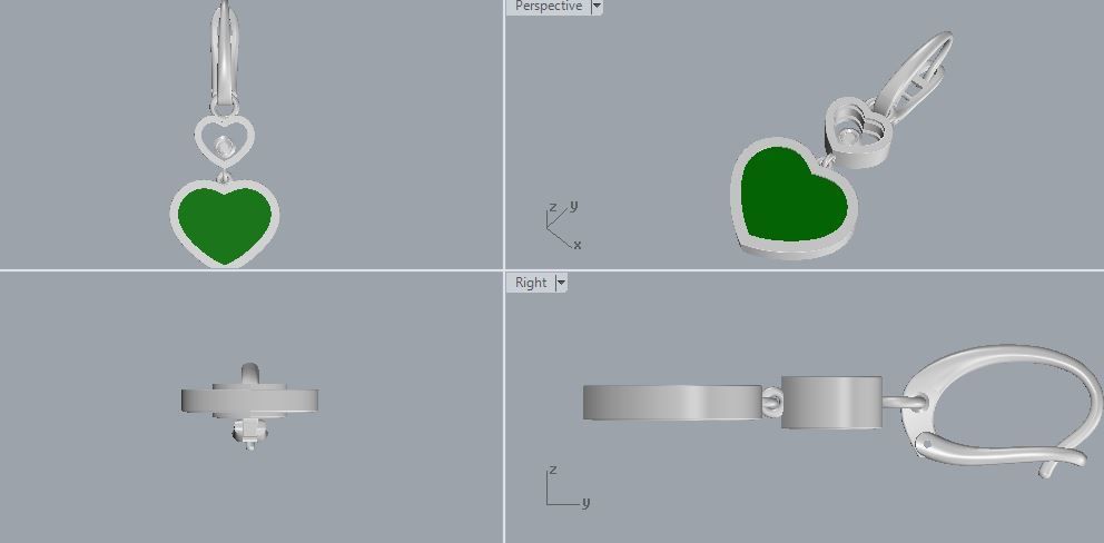 Ring and Earrings 151 3D print model_9