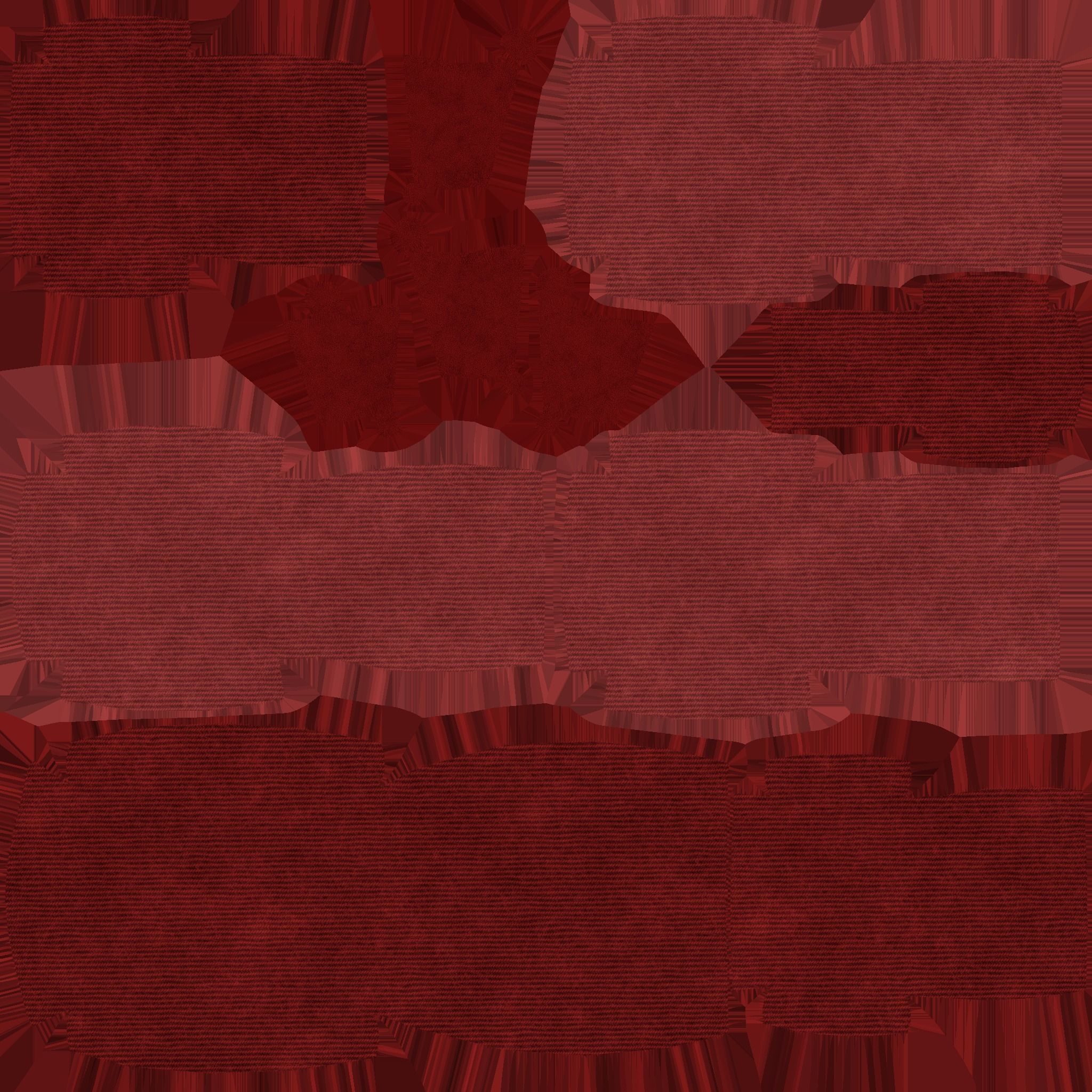 Red Fabric Armchair Pillow - Furniture Interior Design Low-poly 3D model_13