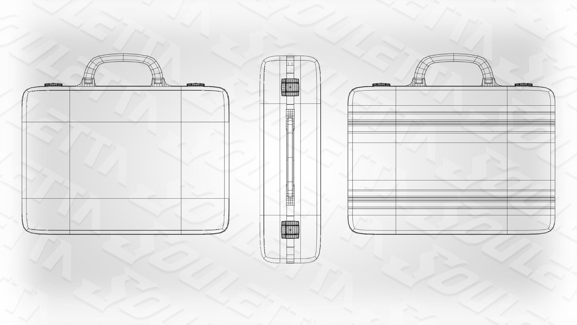 WWE Mens Money In The Bank Briefcase Low-poly 3D model_1