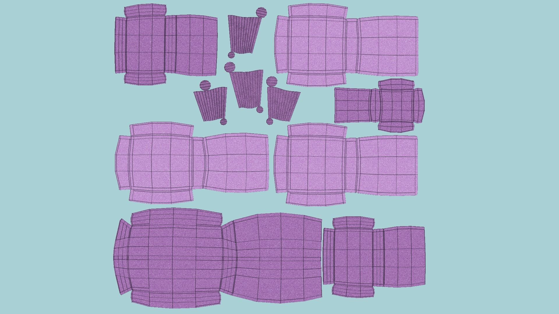 10 Colored Armchair Pillow - Furniture Interior Design 3D Model Collection_73