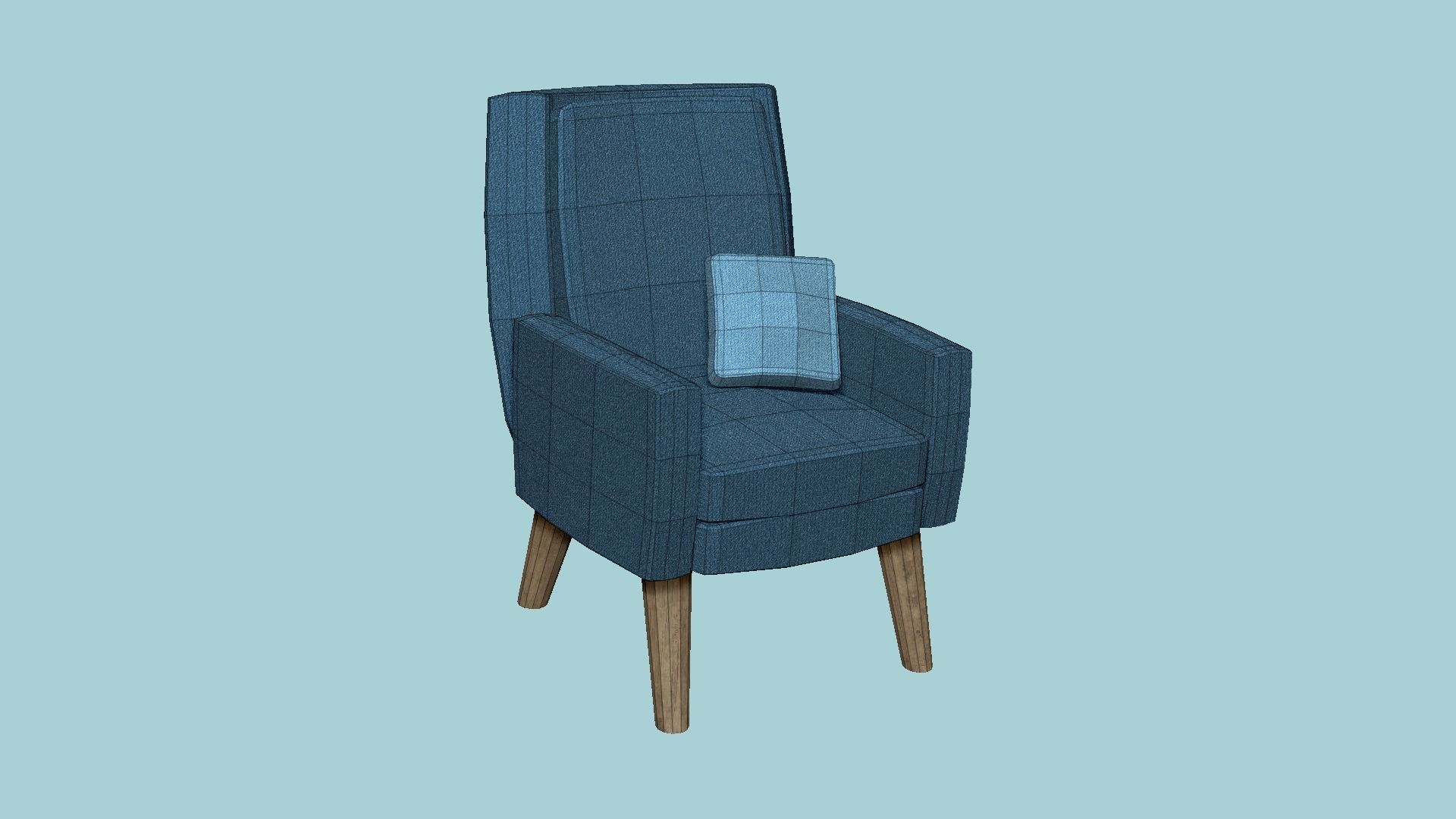 10 Colored Armchair Pillow - Furniture Interior Design 3D Model Collection_62
