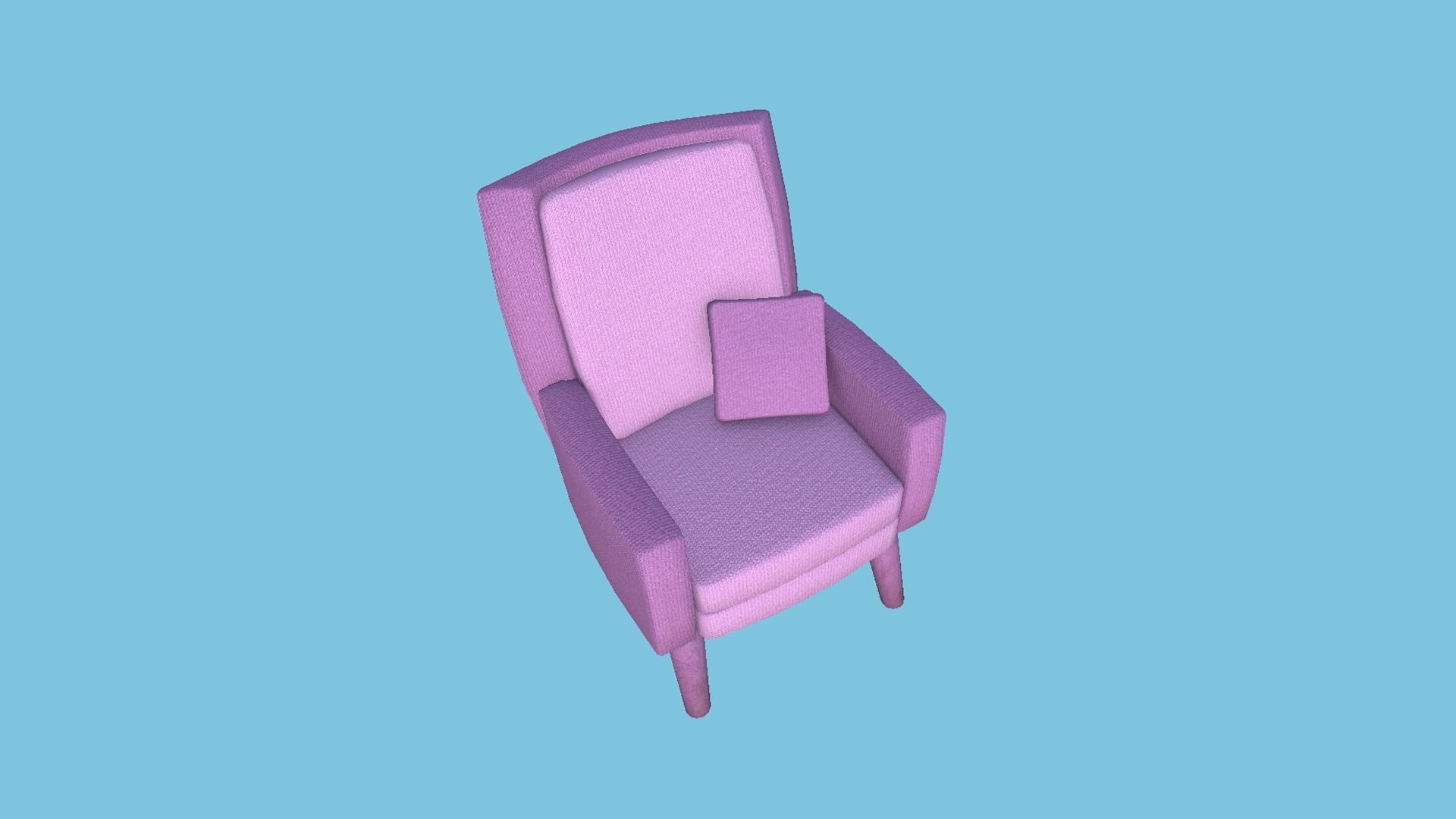 10 Colored Armchair Pillow - Furniture Interior Design 3D Model Collection_52