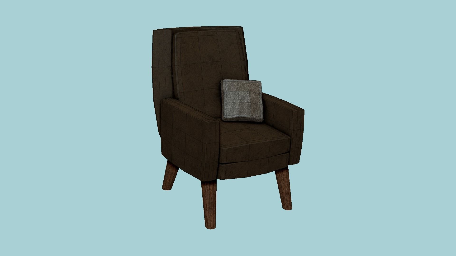 10 Colored Armchair Pillow - Furniture Interior Design 3D Model Collection_58