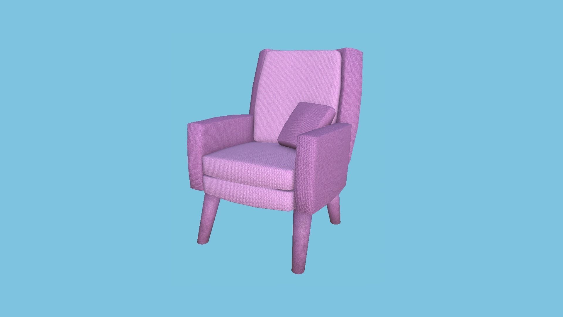 10 Colored Armchair Pillow - Furniture Interior Design 3D Model Collection_48