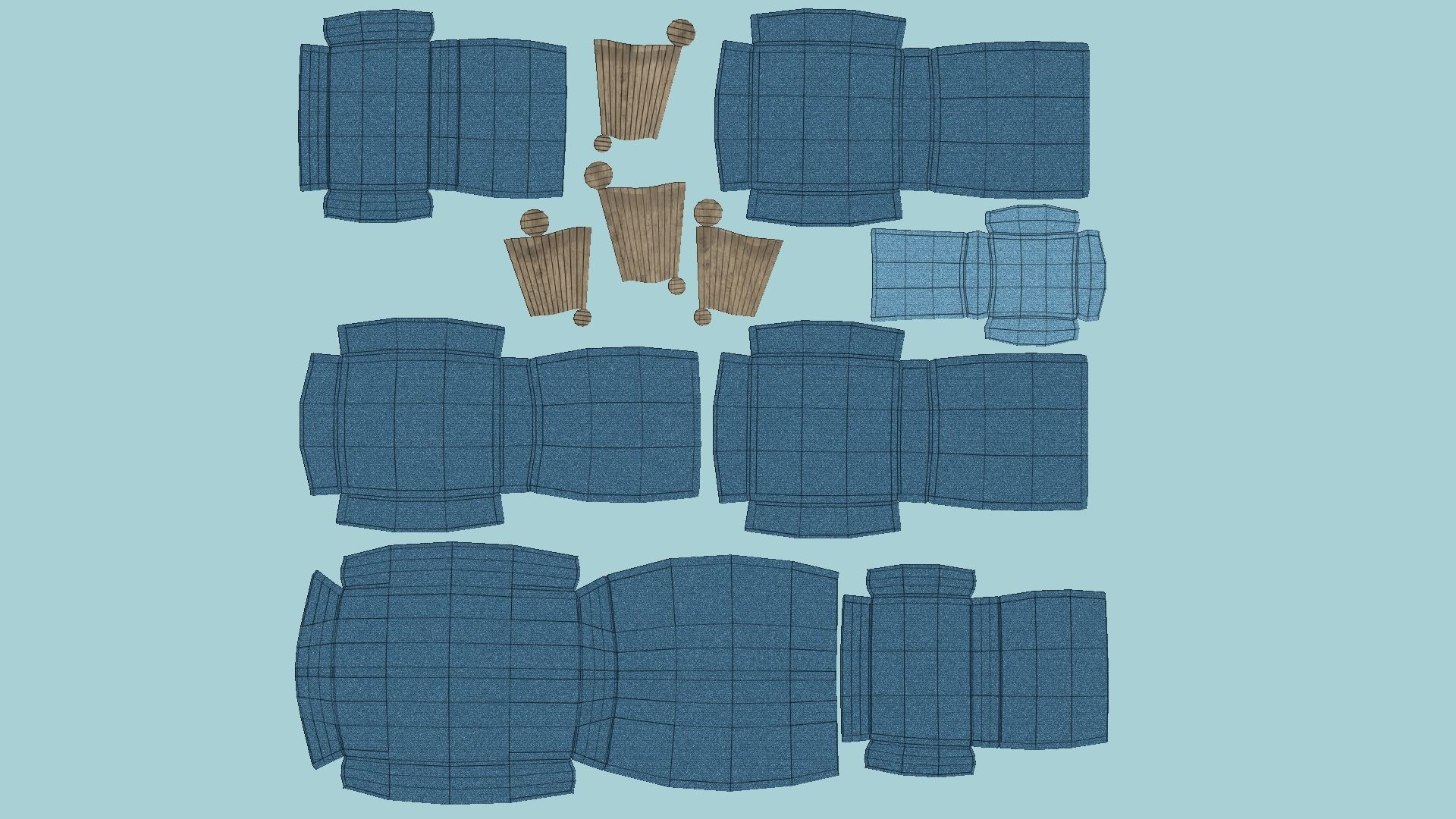 10 Colored Armchair Pillow - Furniture Interior Design 3D Model Collection_70