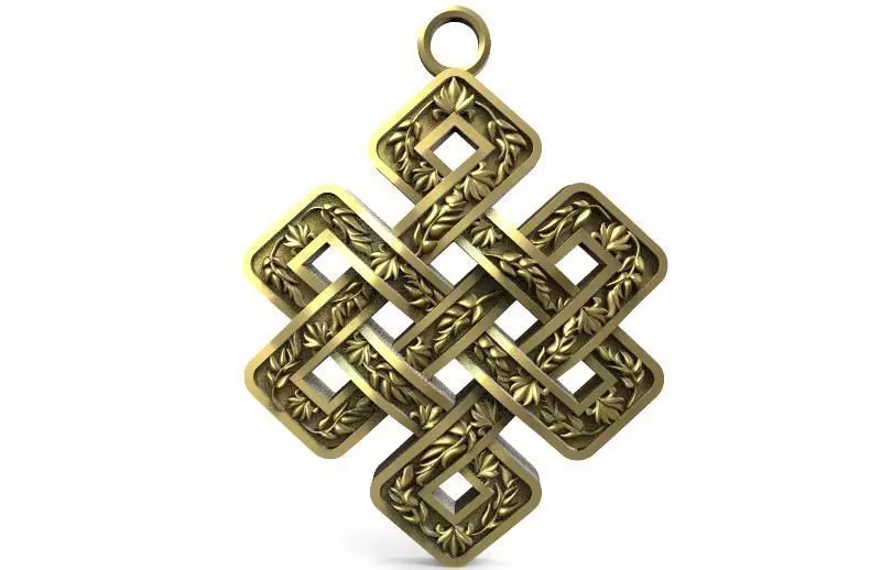 Celtic knot pendant  3D print model_0