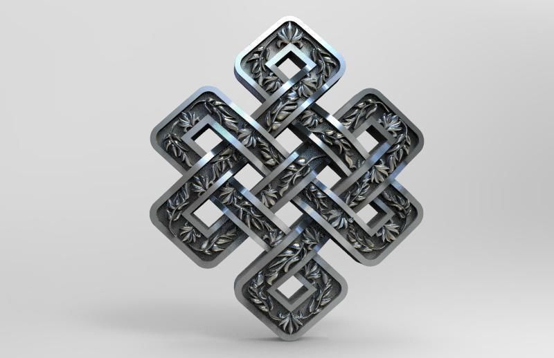 Celtic knot pendant  3D print model_5