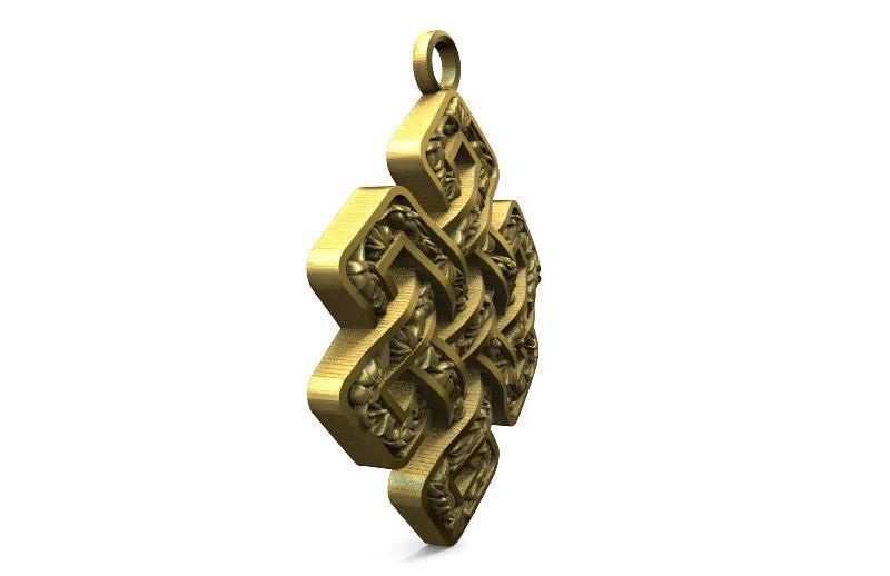Celtic knot pendant  3D print model_1