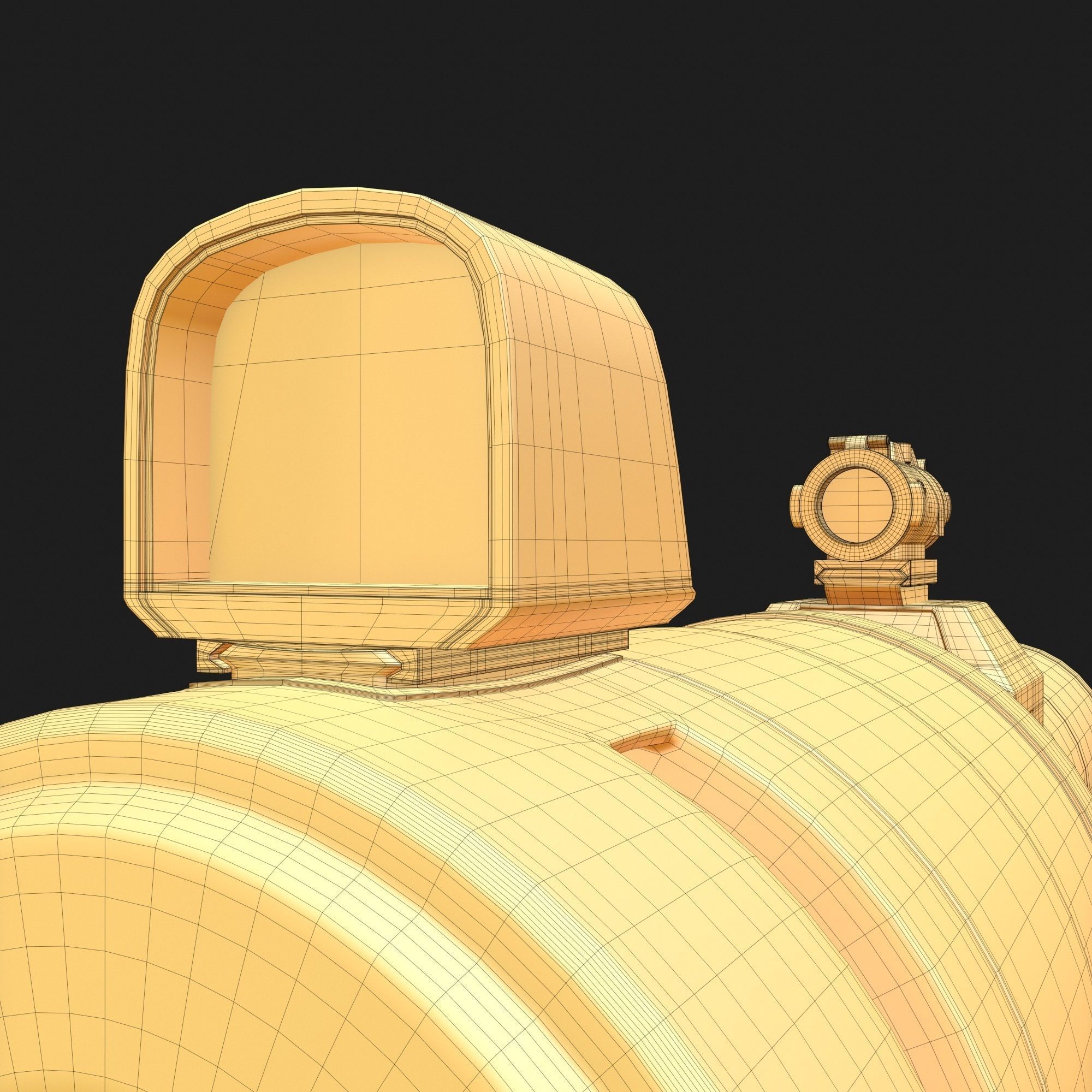 High Poly Sci-fi Revolver PBR 3D model_25