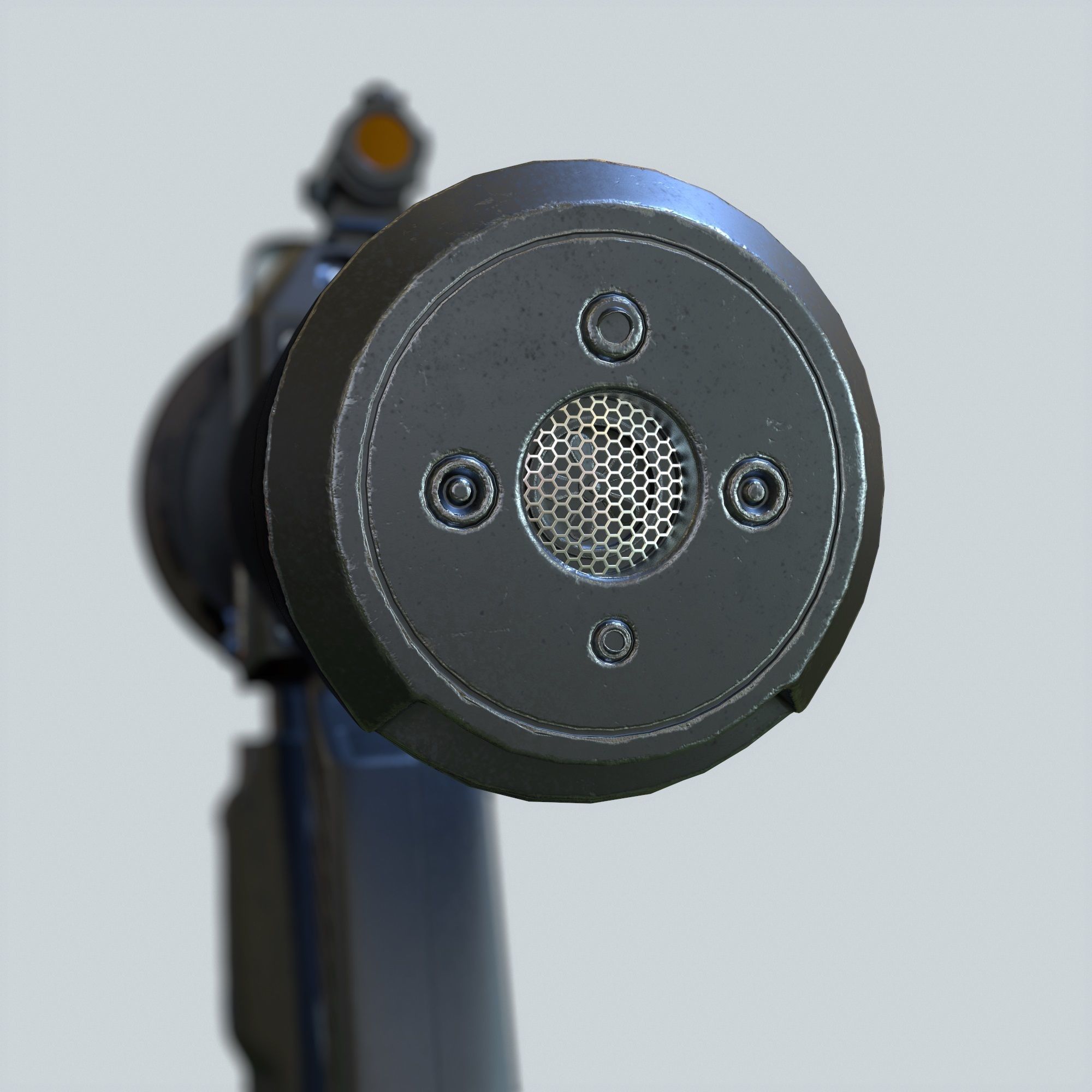 High Poly Sci-fi Revolver PBR 3D model_44