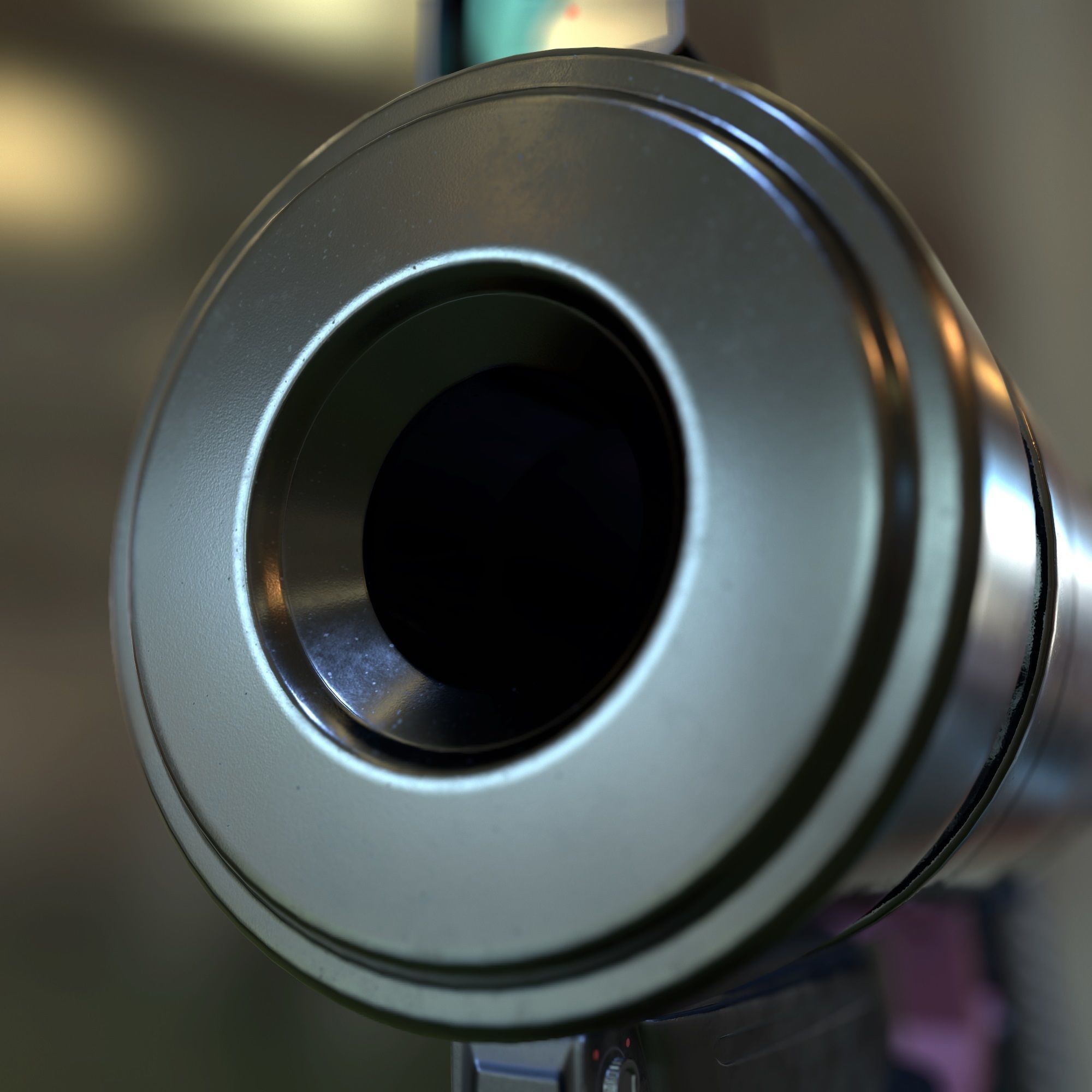 High Poly Sci-fi Revolver PBR 3D model_38