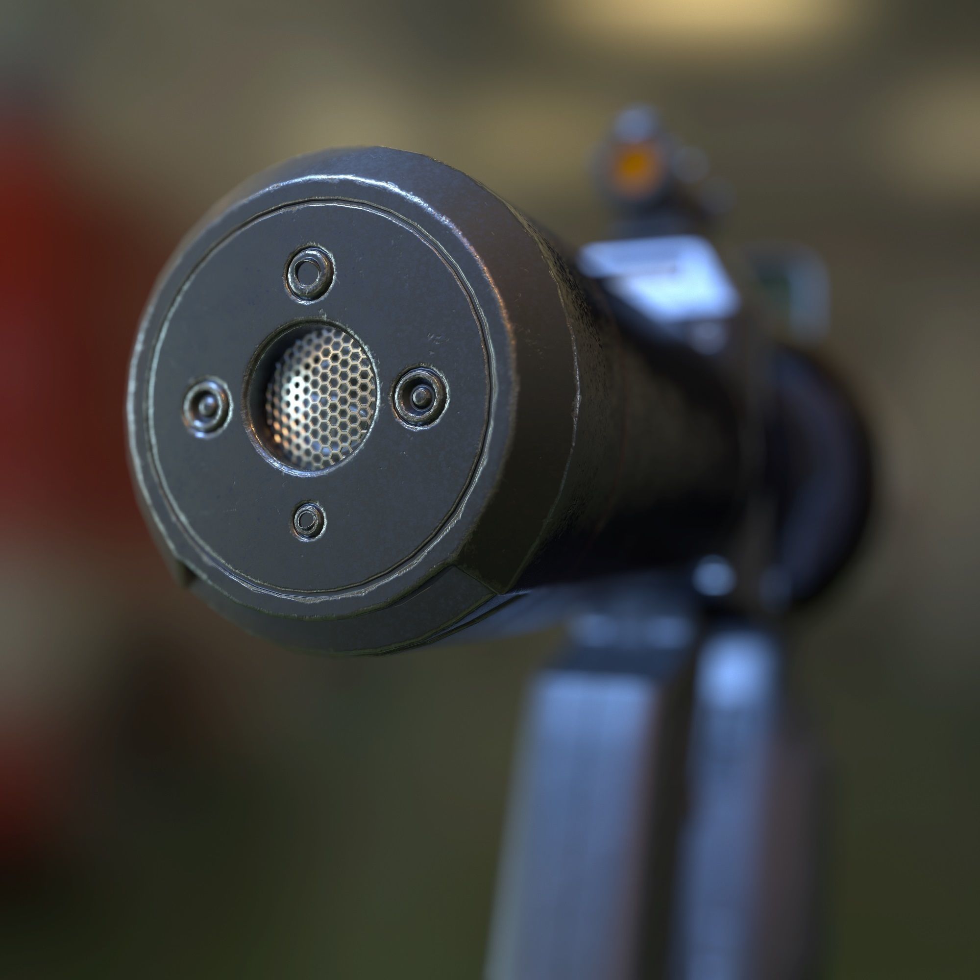 High Poly Sci-fi Revolver PBR 3D model_30