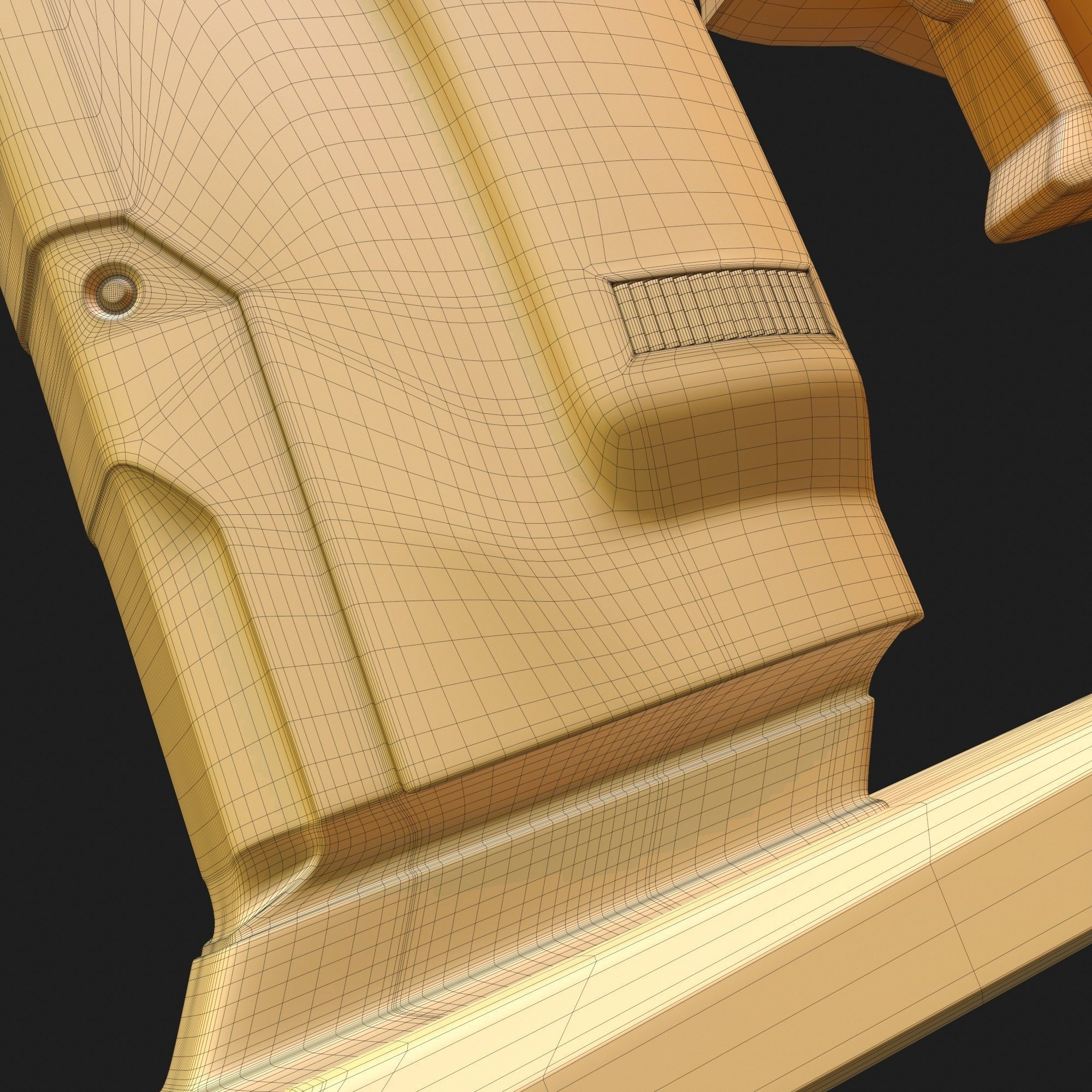 High Poly Sci-fi Revolver PBR 3D model_26