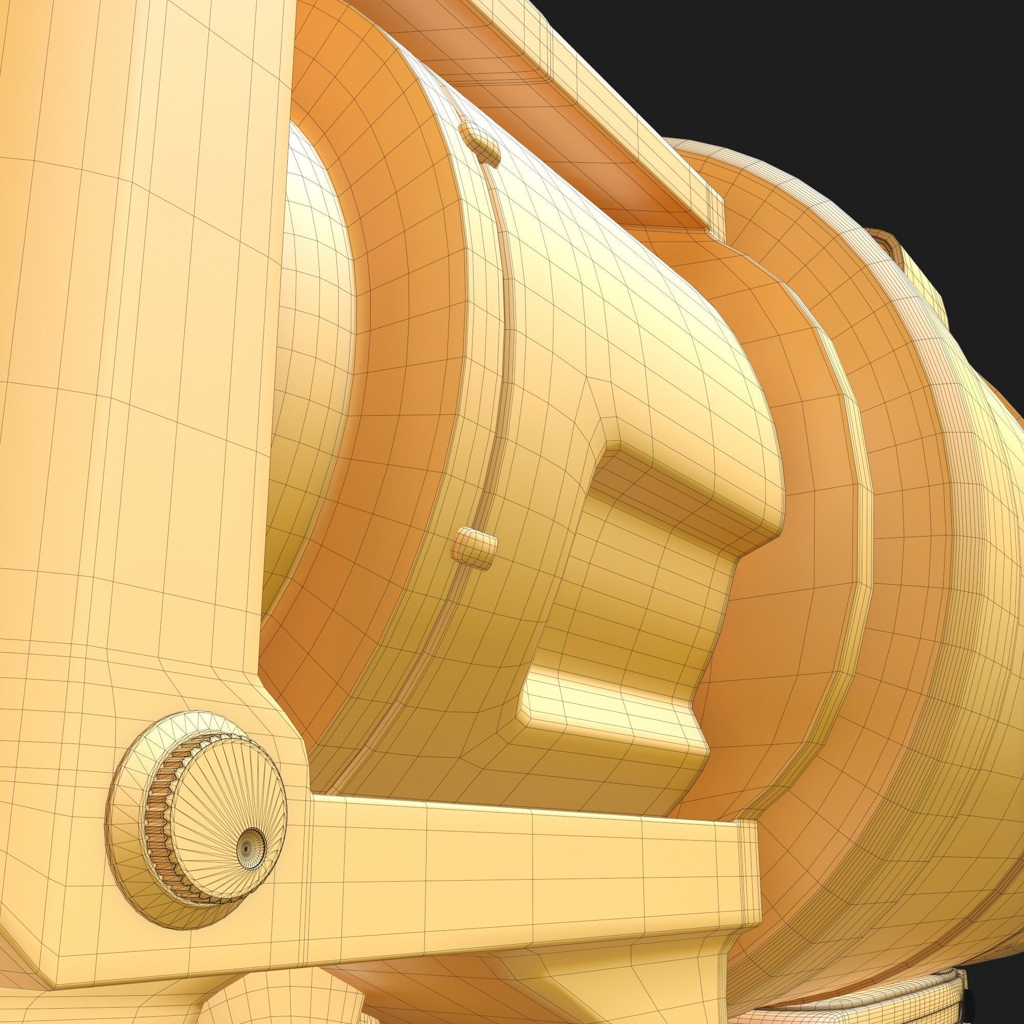 High Poly Sci-fi Revolver PBR 3D model_28