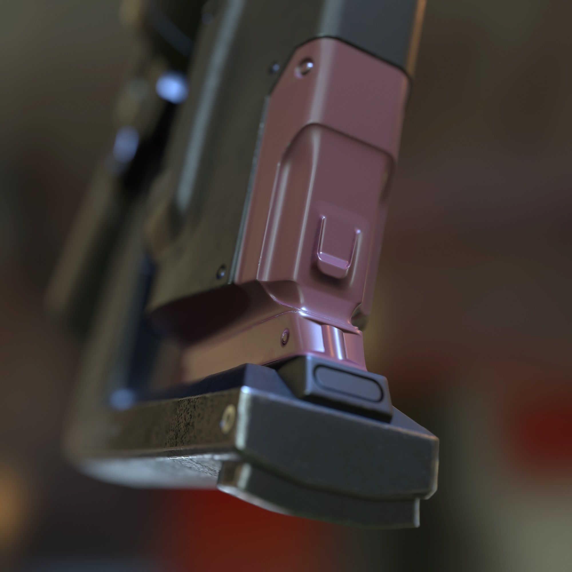 High Poly Sci-fi Revolver PBR 3D model_34