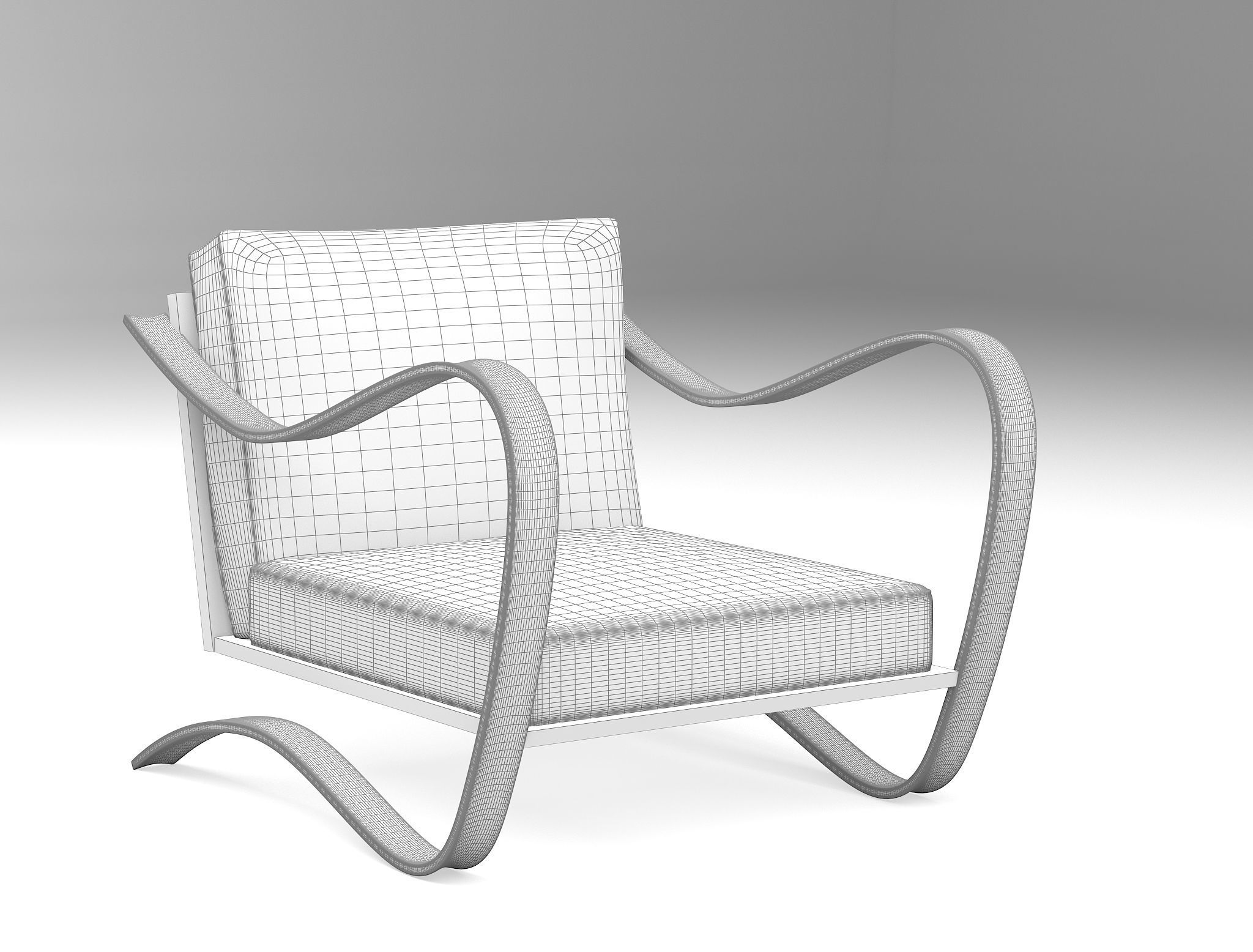 Armchair 01 3D model_5