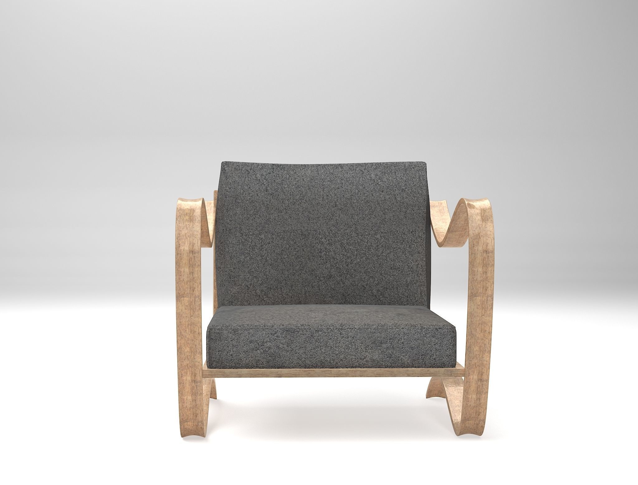 Armchair 01 3D model_4