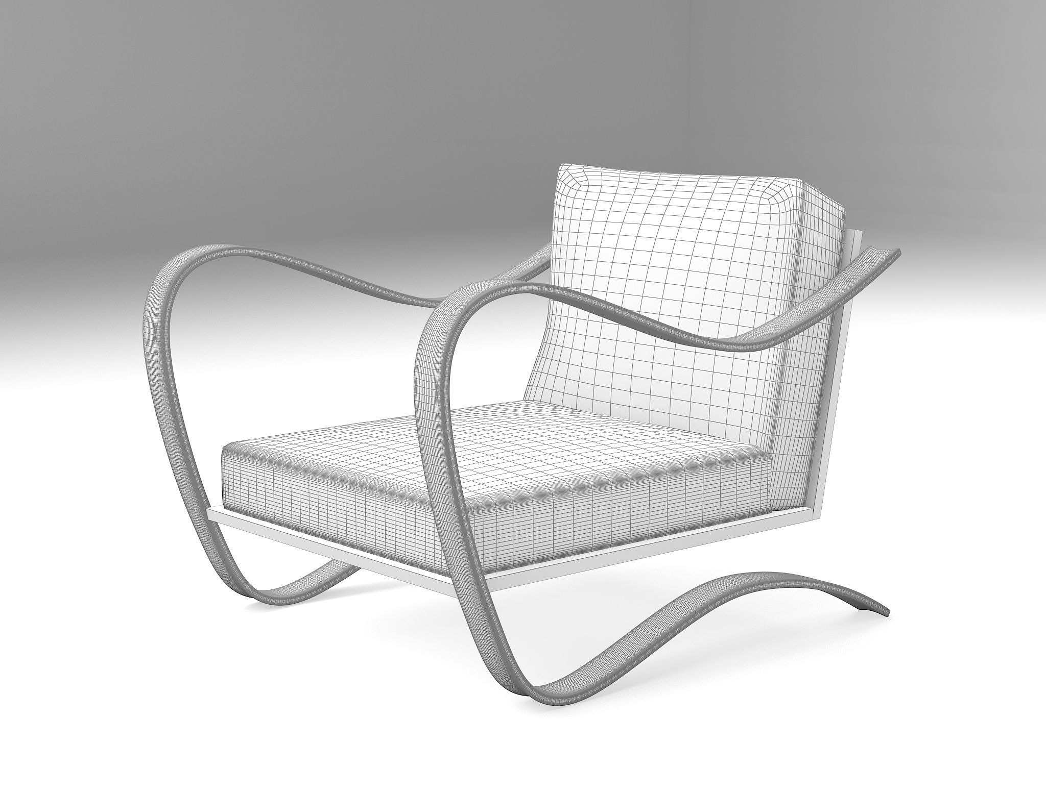 Armchair 01 3D model_7